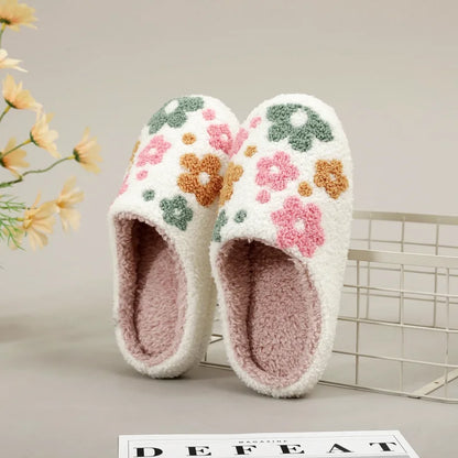 Chaussons Femmes à Motifs Fleurs Brodées - Intérieur doux et confortable- Floréa