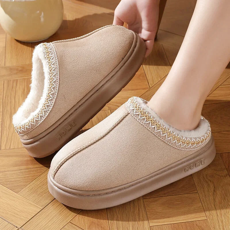 Chaussons Femmes Hiver - Effet Daim semelle antidérapante - Velmys