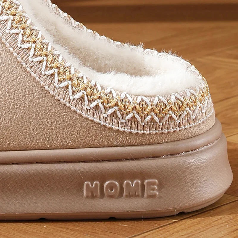 Chaussons Femmes Hiver - Effet Daim semelle antidérapante - Velmys