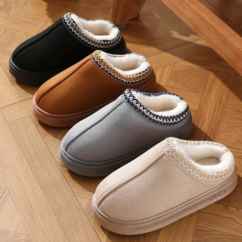 Chaussons Femmes Hiver - Effet Daim semelle antidérapante - Velmys