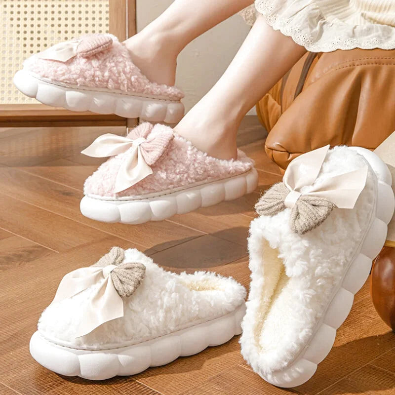 Chaussons Femmes Hiver en Peluche douce - Semelle souple - Noelina