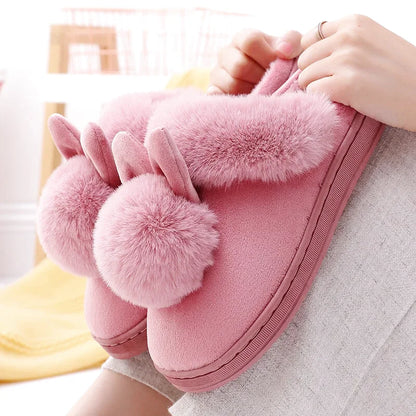Chaussons Femmes Hiver - Peluche douce -intérieur en coton - Poméa