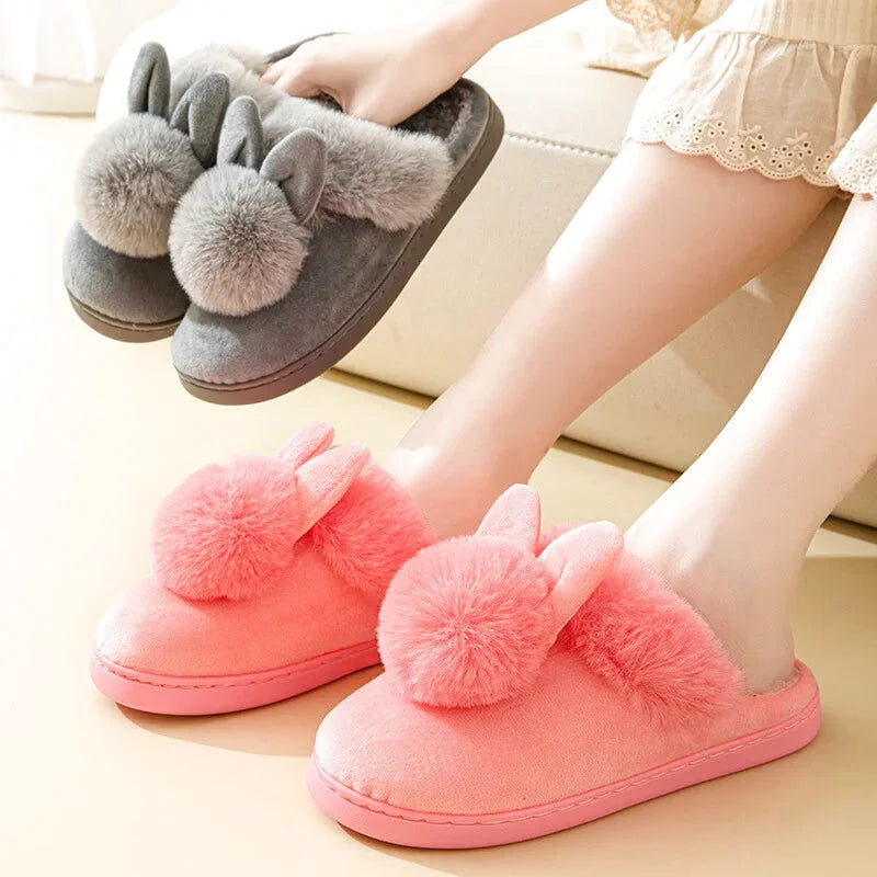 Chaussons Femmes Hiver - Peluche douce -intérieur en coton - Poméa