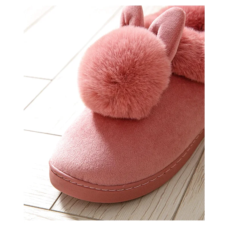Chaussons Femmes Hiver - Peluche douce -intérieur en coton - Poméa