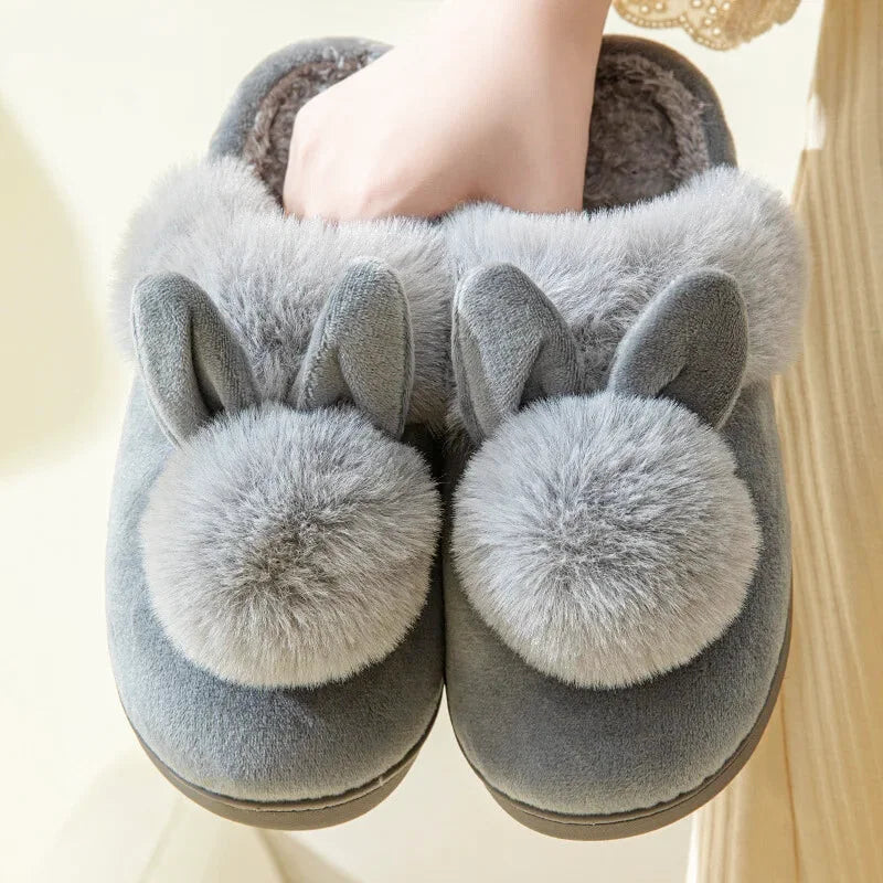 Chaussons Femmes Hiver - Peluche douce -intérieur en coton - Poméa