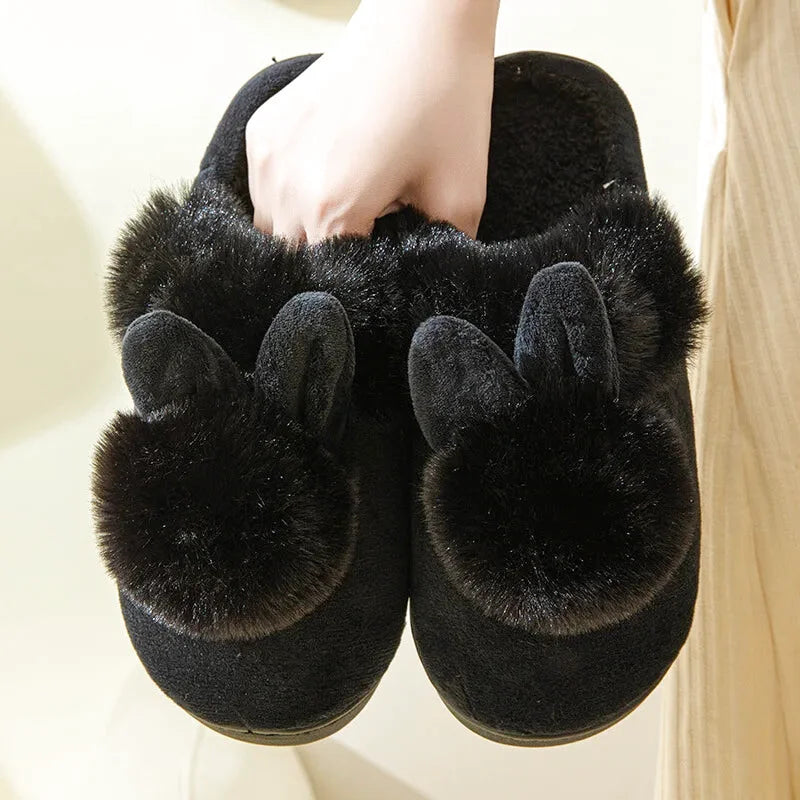 Chaussons Femmes Hiver - Peluche douce -intérieur en coton - Poméa