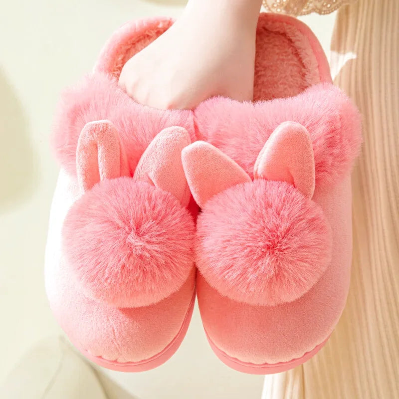 Chaussons Femmes Hiver - Peluche douce -intérieur en coton - Poméa