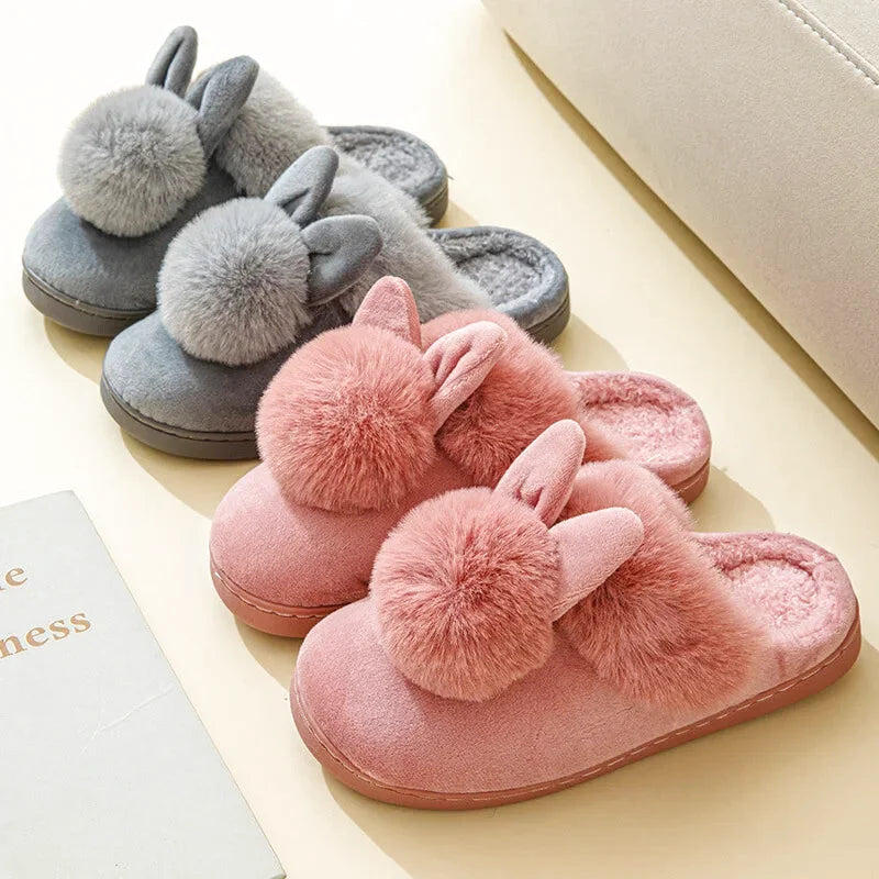 Chaussons Femmes Hiver - Peluche douce -intérieur en coton - Poméa