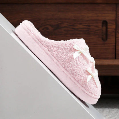Chaussons Hiver Femme Doux à Nœuds – Intérieur Confort et Semelle Antidérapante -  Lolita
