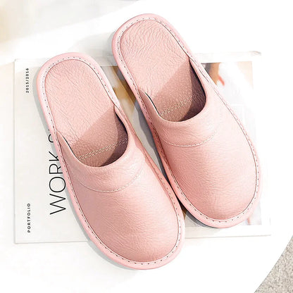 Chaussons Homme intérieur simili cuir - Design sobre -4 Saisons - semelle souple - Rubéa