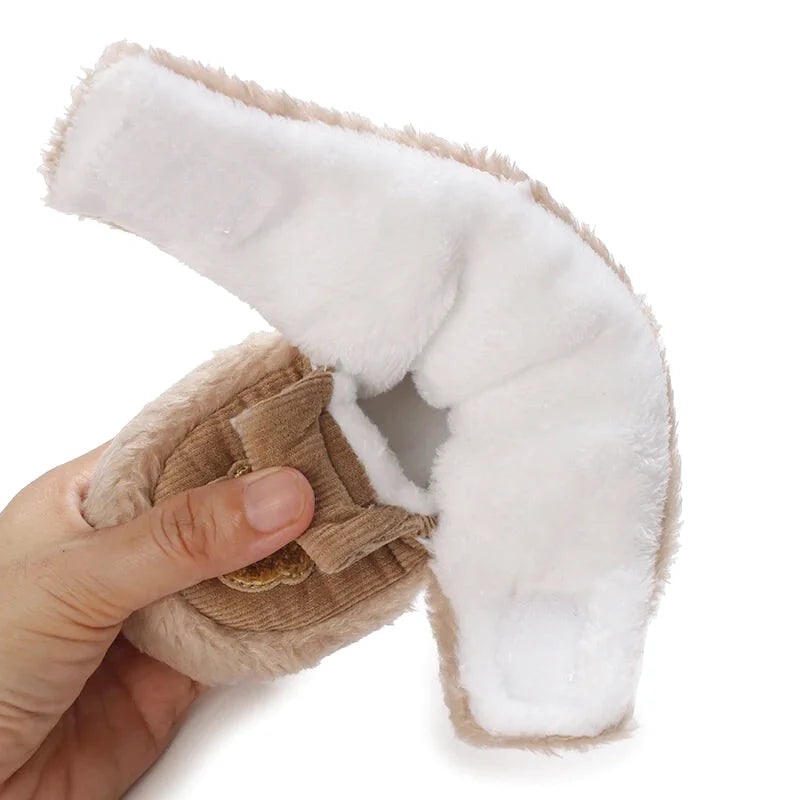 Chaussons mignons pour  bébé unisexe - Semelle souple - chaud et épais - Ourly
