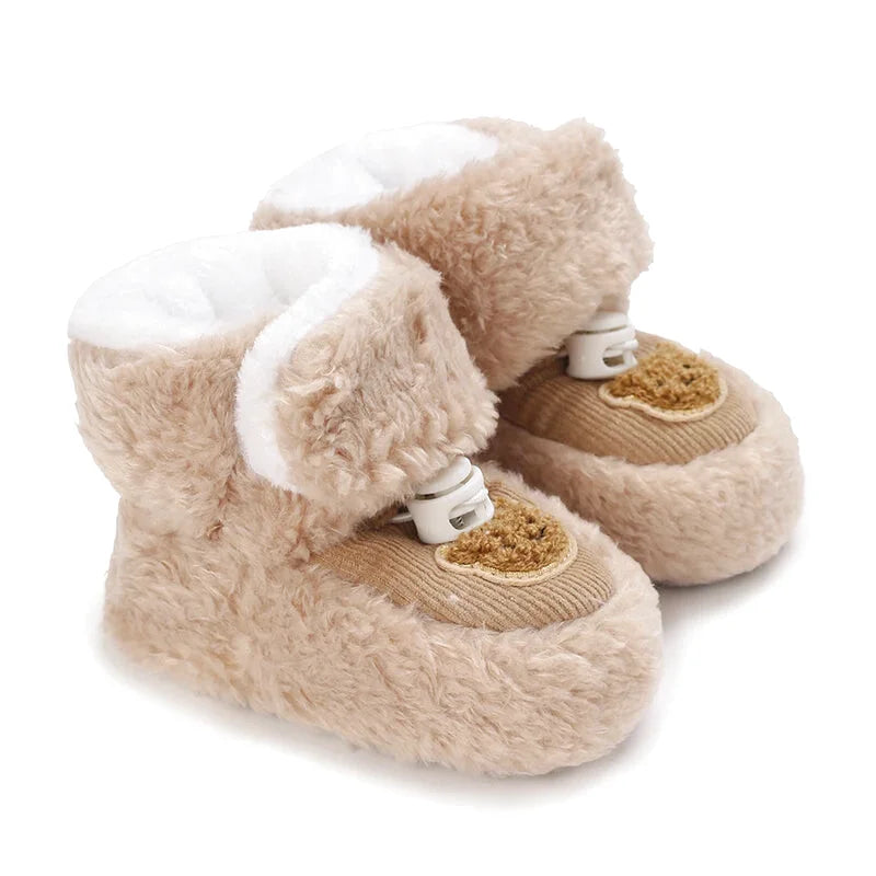 Chaussons mignons pour  bébé unisexe - Semelle souple - chaud et épais - Ourly