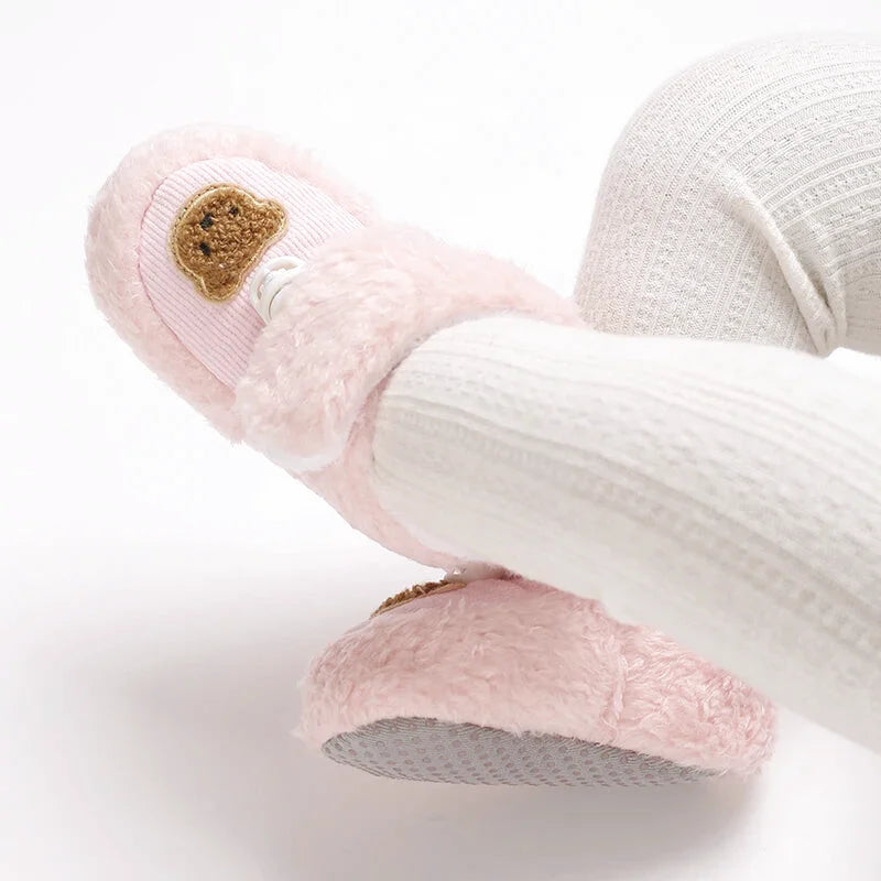 Chaussons mignons pour  bébé unisexe - Semelle souple - chaud et épais - Ourly