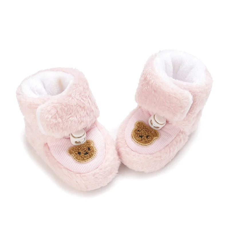 Chaussons mignons pour  bébé unisexe - Semelle souple - chaud et épais - Ourly