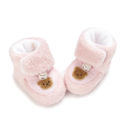 Chaussons mignons pour  bébé unisexe - Semelle souple - chaud et épais - Ourly