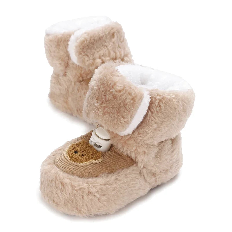 Chaussons mignons pour  bébé unisexe - Semelle souple - chaud et épais - Ourly