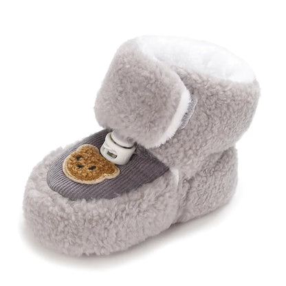 Chaussons mignons pour  bébé unisexe - Semelle souple - chaud et épais - Ourly