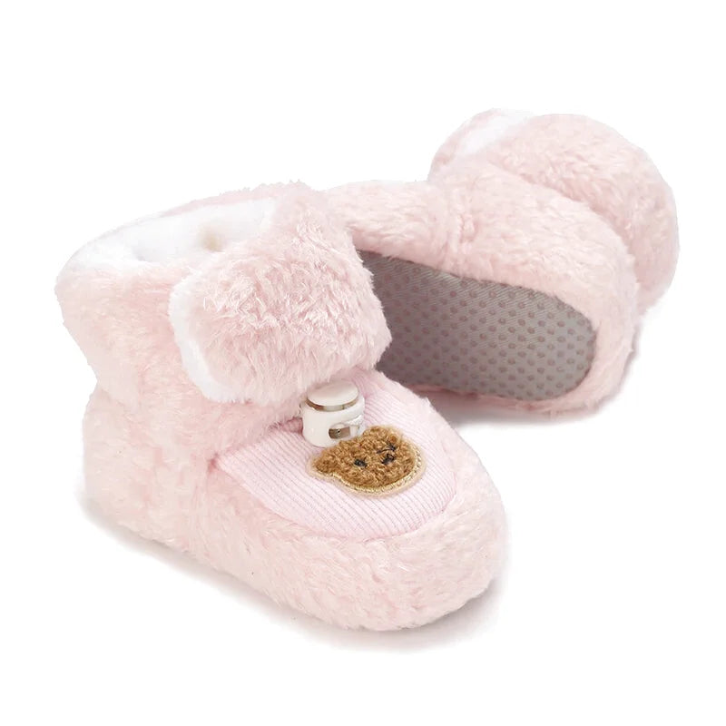 Chaussons mignons pour  bébé unisexe - Semelle souple - chaud et épais - Ourly