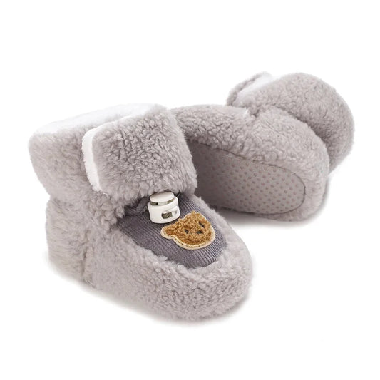 Chaussons mignons pour  bébé unisexe - Semelle souple - chaud et épais - Ourly