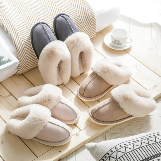 Chaussons pour femme – Coton -Rembourré - semelle épaisse et confort cocooning - Veloria