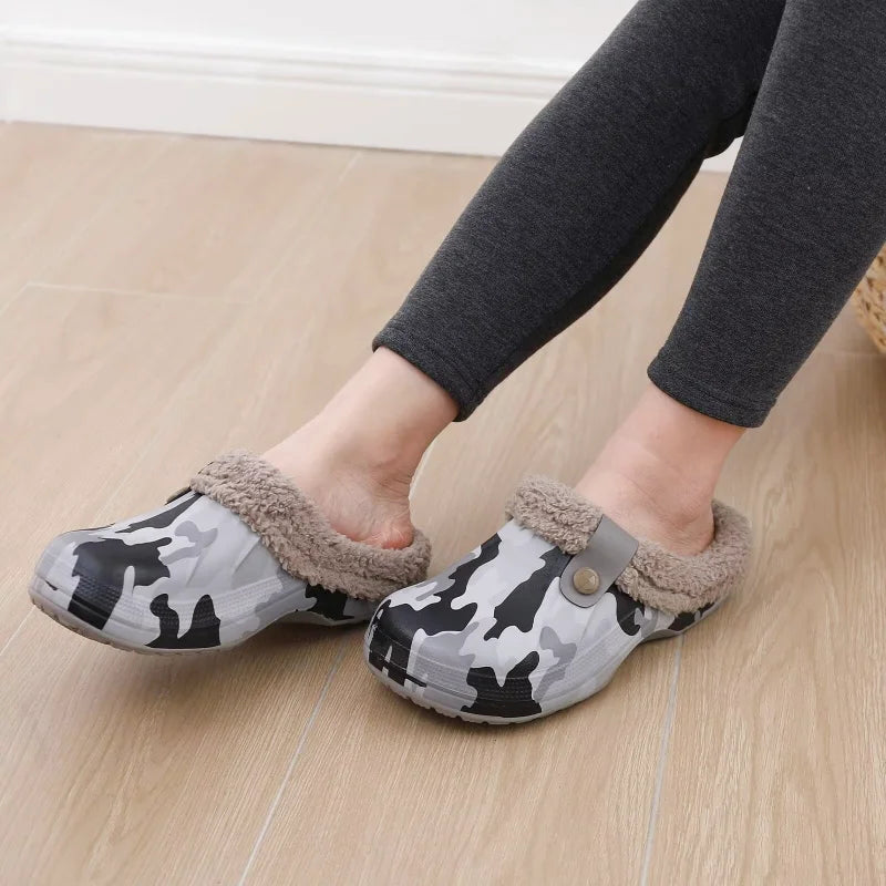 Chaussons sabots fourrés - Hommes et Femmes - chauds et imperméables - intérieur et extérieur - Nordik