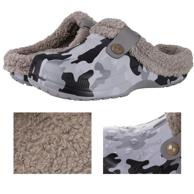 Chaussons sabots fourrés - Hommes et Femmes - chauds et imperméables - intérieur et extérieur - Nordik