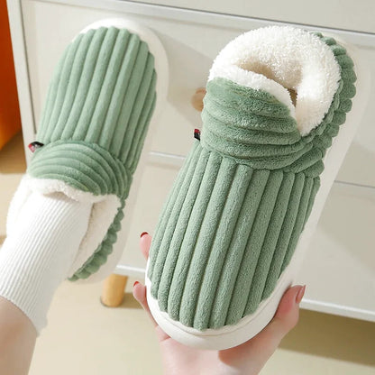 Chaussons unisexe fermés - Rembourrage doux - Chaud en coton -  Sélène