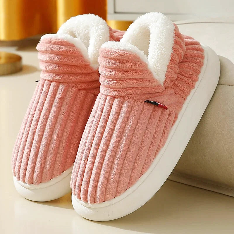 Chaussons unisexe fermés - Rembourrage doux - Chaud en coton -  Sélène