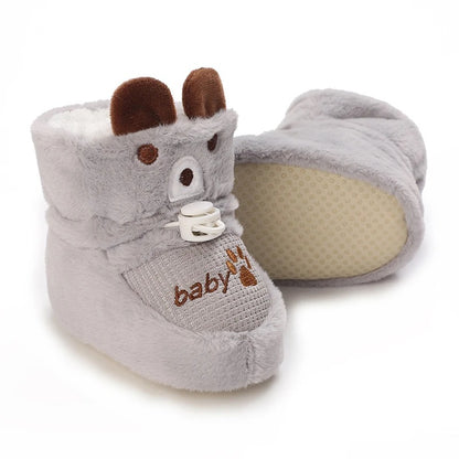 Chaussons bébé unisexe - Hiver en tissu doux - Montantes et confortables - Novy