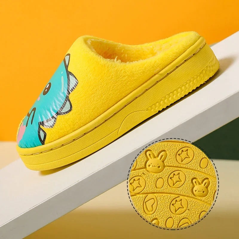 Chaussons Enfants unisexe - Doublure en peluche - semelle antidérapante - Ludino