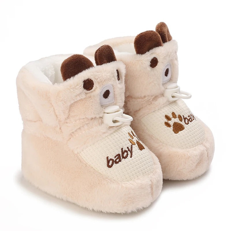 Chaussons bébé unisexe - Hiver en tissu doux - Montantes et confortables - Novy