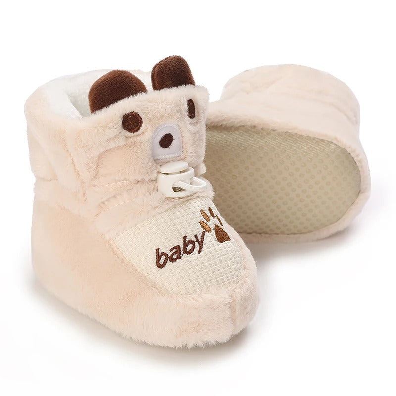 Chaussons bébé unisexe - Hiver en tissu doux - Montantes et confortables - Novy