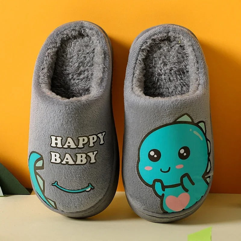Chaussons Enfants unisexe - Doublure en peluche - semelle antidérapante - Ludino