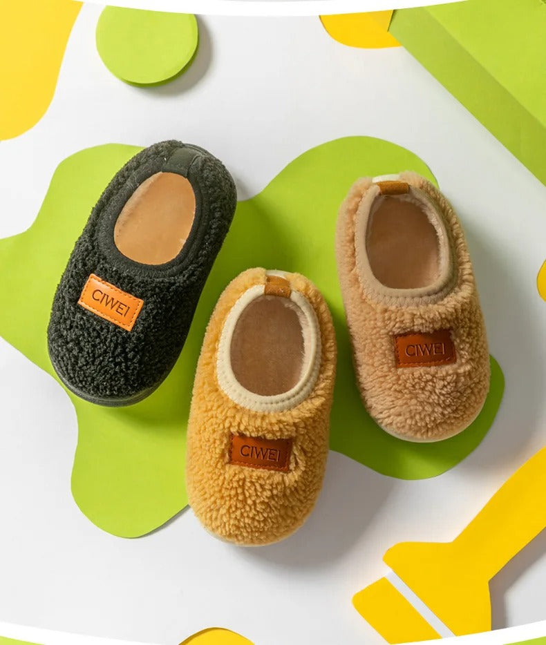 Chausson Enfants unisexe - Peluche douce - intérieur en coton - confort quotidien - Pelmi