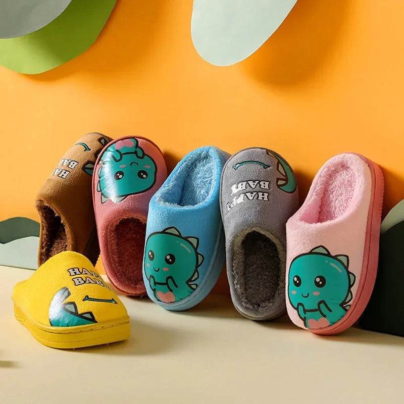 Chaussons Enfants unisexe - Doublure en peluche - semelle antidérapante - Ludino