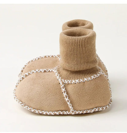 Chaussons Bottines bébé unisexe en daim - Chaud et intérieur moelleux - Suédia