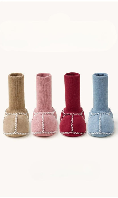 Chaussons Bottines bébé unisexe en daim - Chaud et intérieur moelleux - Suédia
