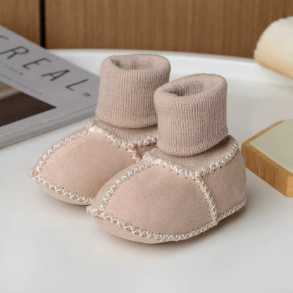 Chaussons Bottines bébé unisexe en daim - Chaud et intérieur moelleux - Suédia