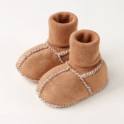Chaussons Bottines bébé unisexe en daim - Chaud et intérieur moelleux - Suédia