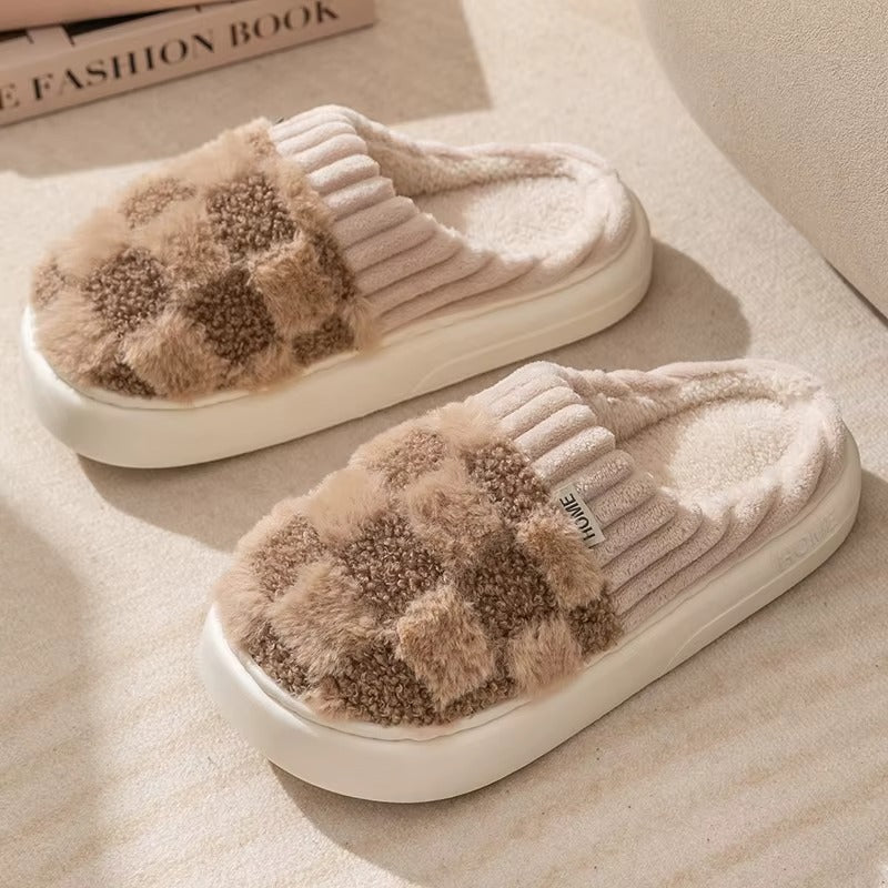 Chaussons Femmes douillets Matière peluche - doublés coton et moelleux - Teddya