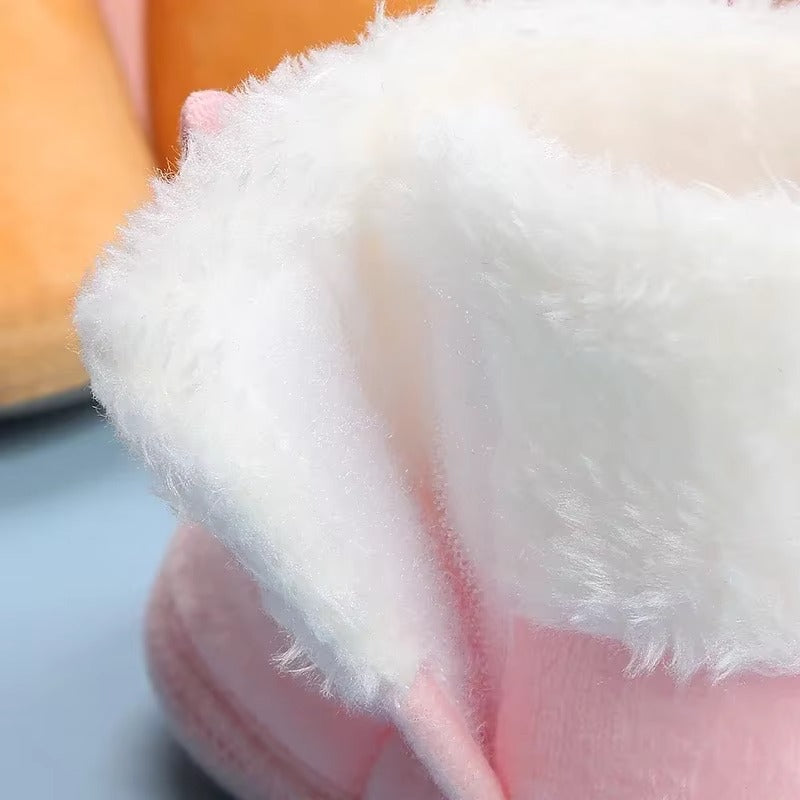 Chaussons bébé unisexe - Fourrés - Confort moelleux et souples - Pompéa