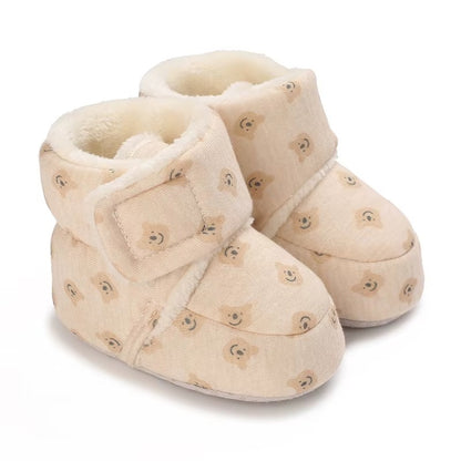Chaussons Bébé unisexe - Semelle souple - Doublure coton chaud - Caly