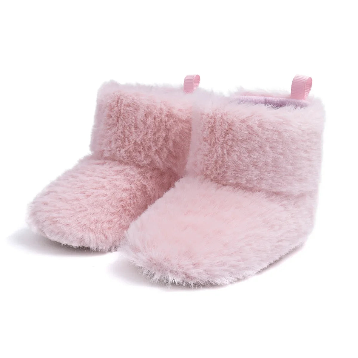 Chaussons en polaire pour bébé unisexe - fermeture velcro - Semelle souple - Polaria