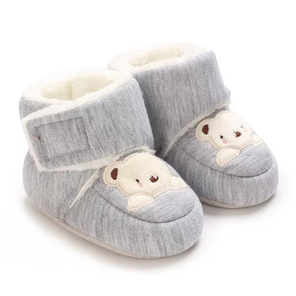 Chaussons Bébé unisexe - Semelle souple - Doublure coton chaud - Caly