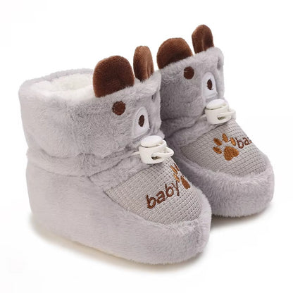 Chaussons bébé unisexe - Hiver en tissu doux - Montantes et confortables - Novy
