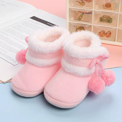 Chaussons bébé unisexe - Fourrés - Confort moelleux et souples - Pompéa